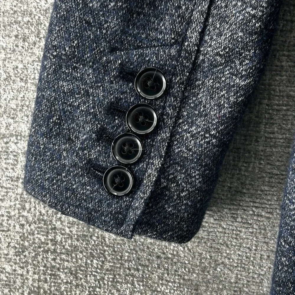 Banana‎ Republic Blazer Jacket Women Size 2 Blue Wool Blend Casual